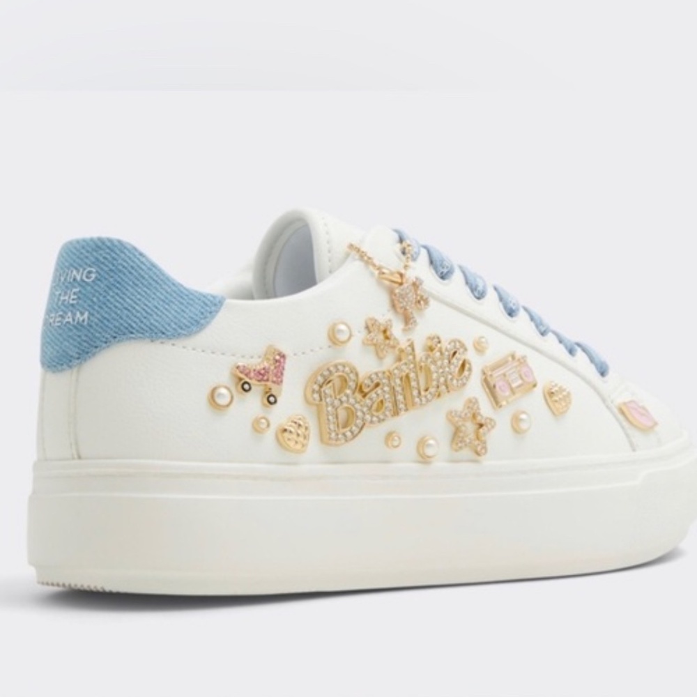 ALDO + Barbie™ x ALDO Barbiestep Charm Platform Sneakers size 6 new in Box - Picture 6 of 10